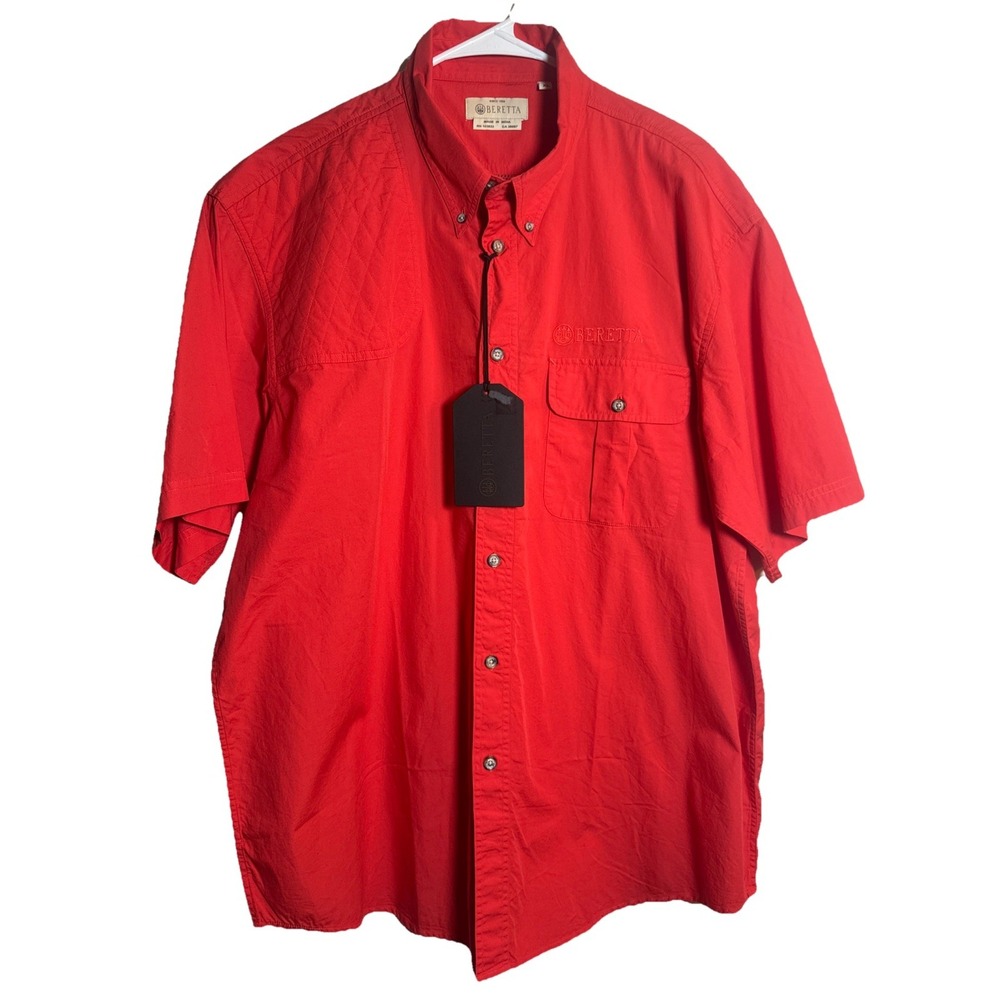 NWT‎ Beretta TM Shooting Shirt S/S Red Size XL Vented Mesh Back Outdoor